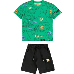 Outfit Sets>Up Baby Dinos 2 Piece Set 2-8y Green