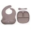 Sale Dishes 3 Pieces Set - Taupe Kids Breastfeeding|Tableware