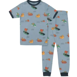 Pajamas & Bathrobes>Roche Ciseaux Dogs Modal Pajamas 2-14 Bleu