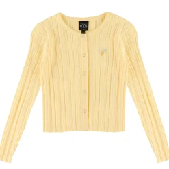 Fleeces And Sweatshirts|Tops>Look Dolce Vita Rib Cardigan 7-14y Yellow