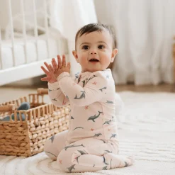 Pajamas|Pyjamas>Firsts par Petit Lem Dolphins Pajamas 0-12m Pink