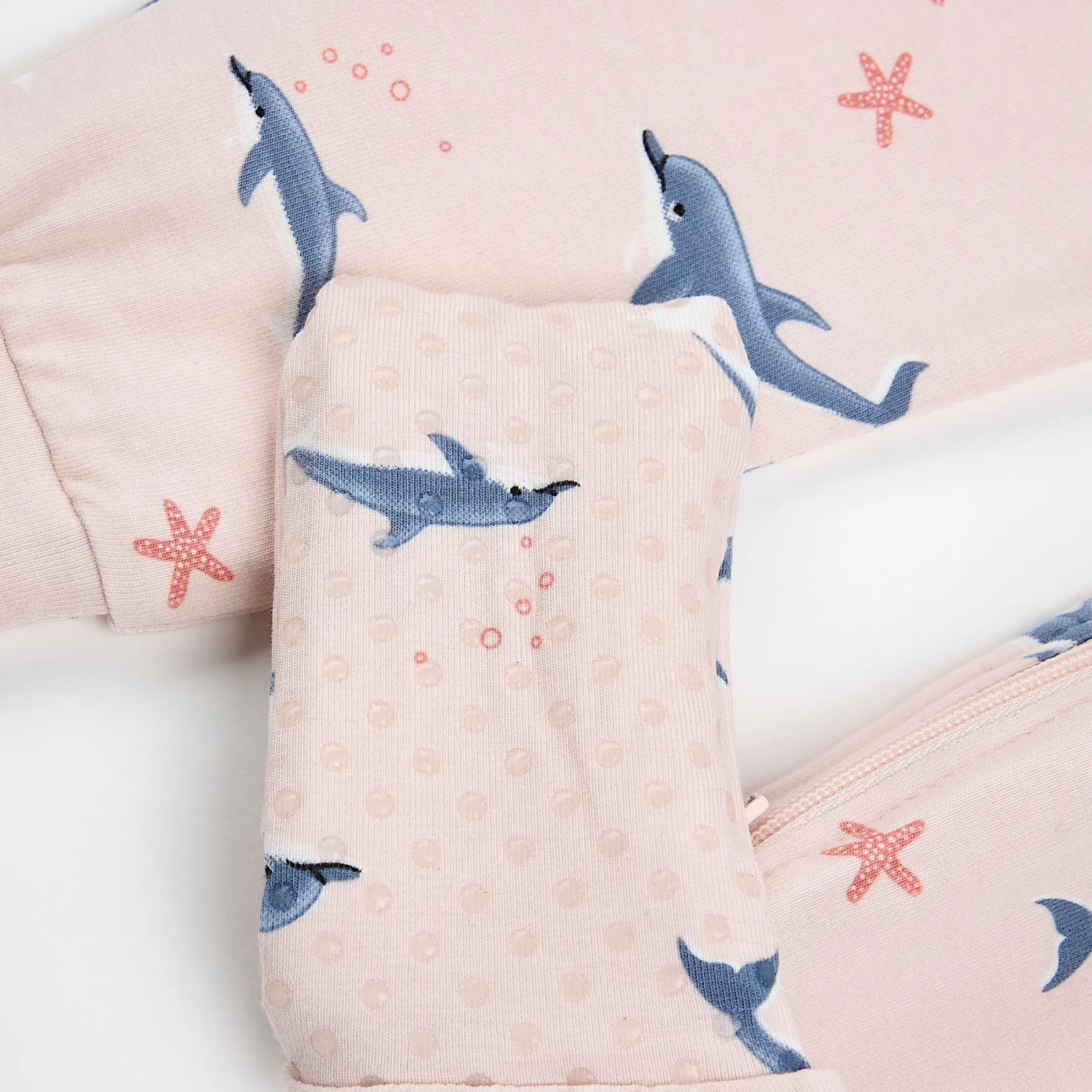 Pajamas|Pyjamas>Firsts par Petit Lem Dolphins Pajamas 0-12m Pink