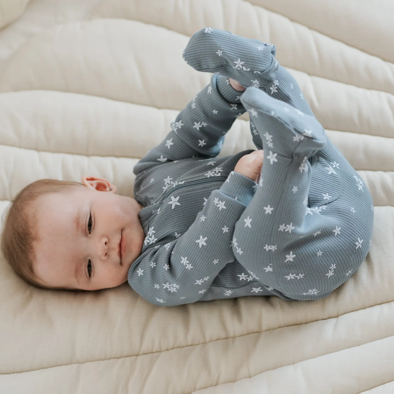 Outlet Dolphins Ribbed Pajamas 0-12m Pajamas|Pyjamas