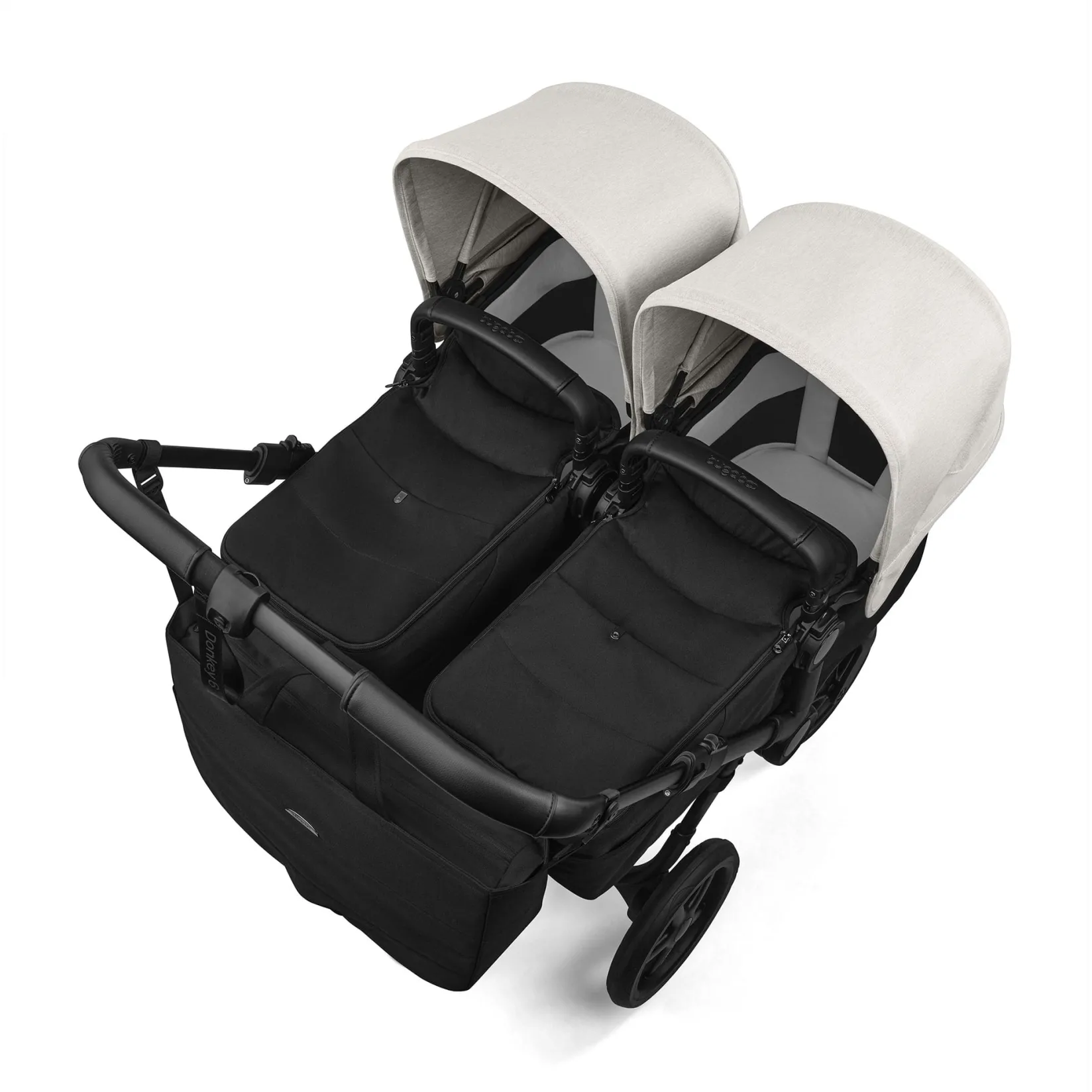 Strollers|Strollers & Trailers>Bugaboo Donkey 6 twin bassinet fabric complete NA HERITAGE BLACK