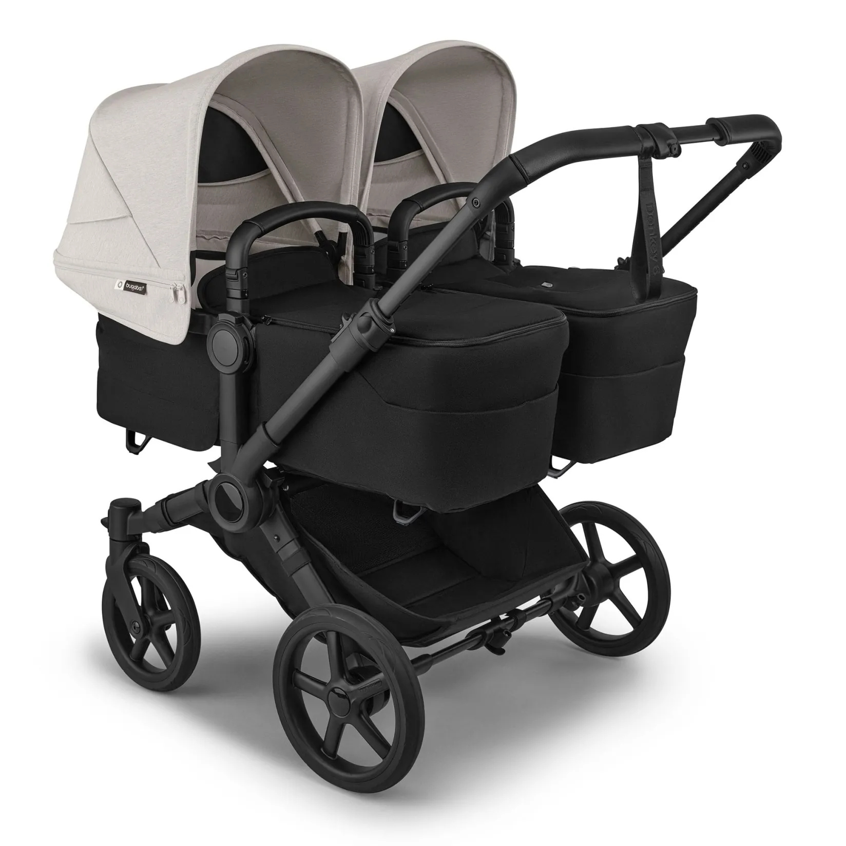 Strollers|Strollers & Trailers>Bugaboo Donkey 6 twin bassinet fabric complete NA HERITAGE BLACK