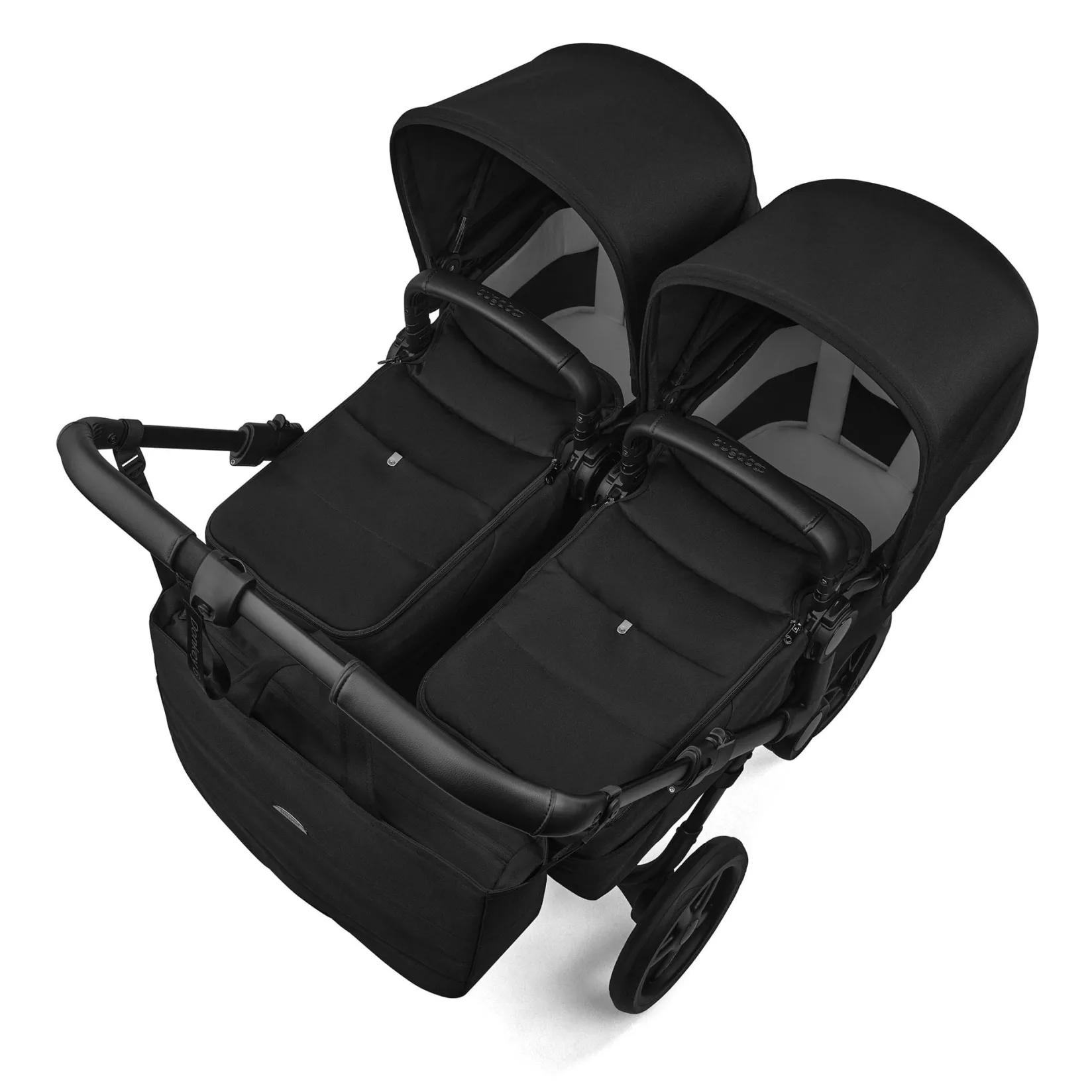 Strollers|Strollers & Trailers>Bugaboo Donkey 6 twin bassinet fabric complete NA HERITAGE BLACK