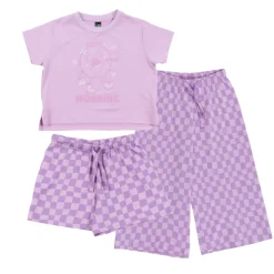 Pajamas & Bathrobes>Nano Donuts 3pc Pajamas 2-12 Lilac