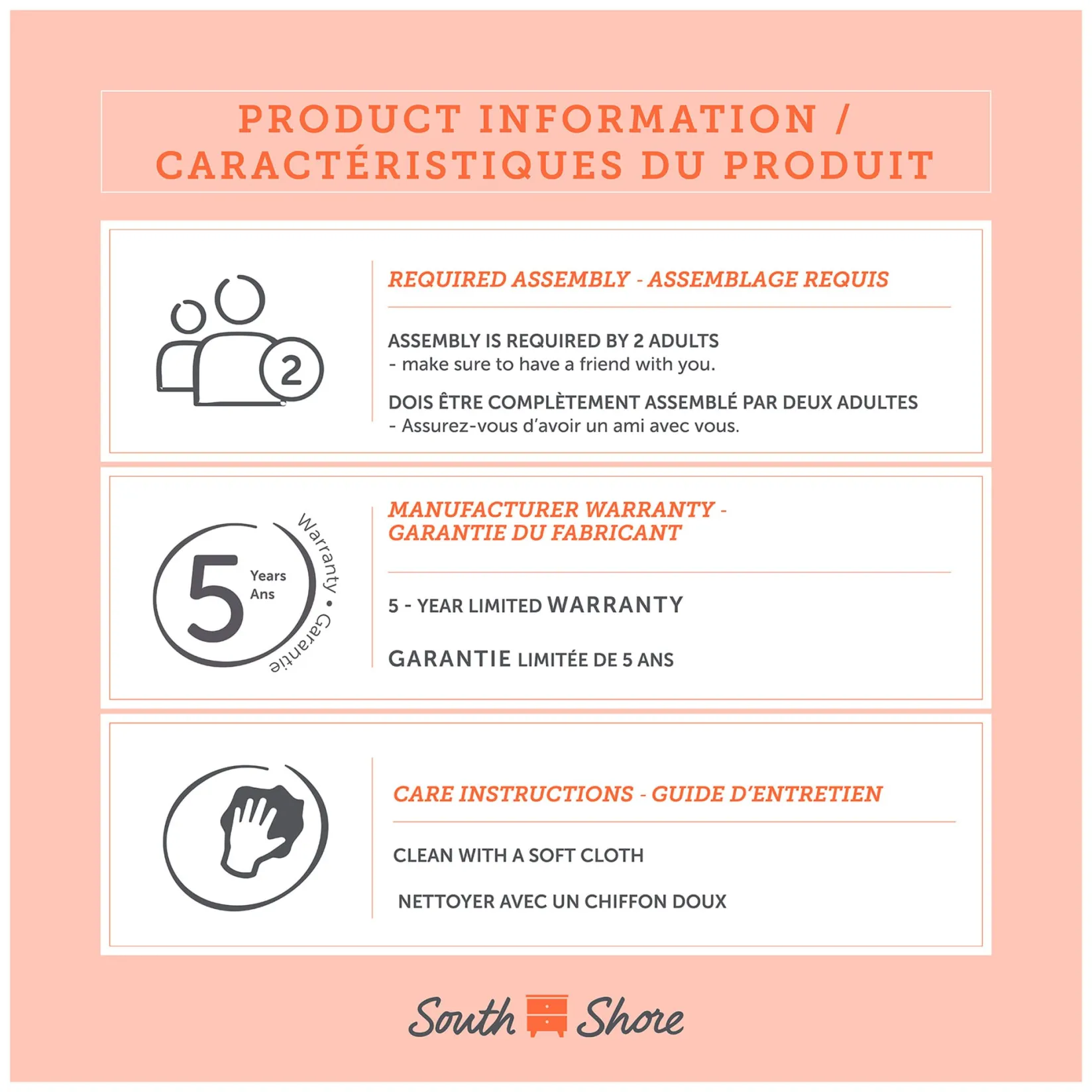 Storage Furniture>South Shore Door Chest with 5 Drawers - Vito Pure Black