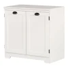 Clearance 2-Door Storage Cabinet - Farnel Pure White Storage Furniture