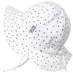 Hats And Caps>Jan n Jul Dots UV Cotton Hat 0-24m White