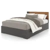 Twin, Full & Queen Beds>Meuble Meq Double Bed - Slate Walnut