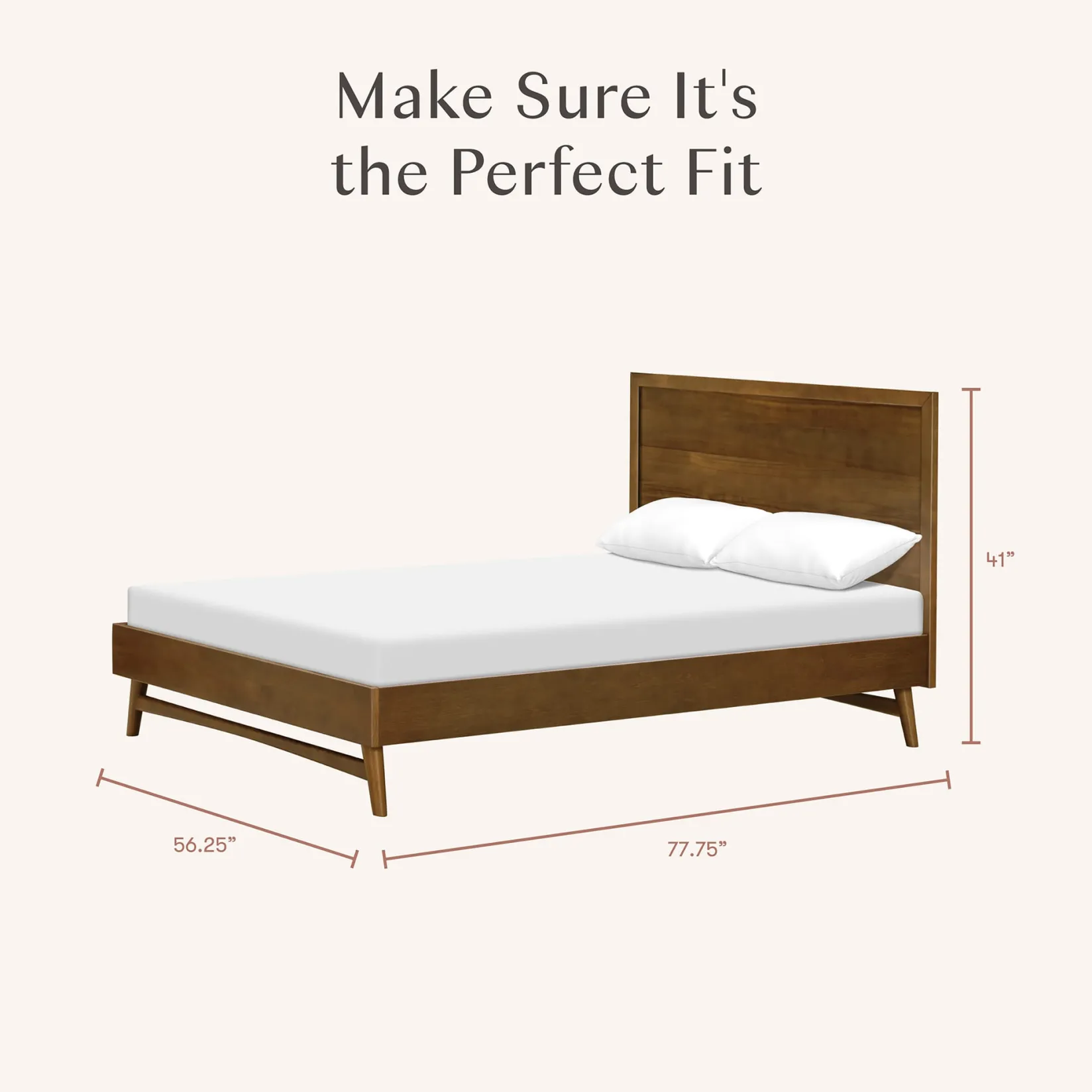 Double Bed Bondi - Walnut Natural Twin, Full & Queen Beds