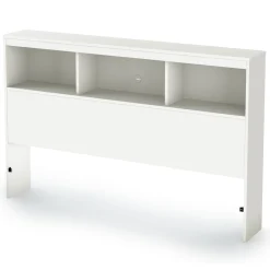 Twin, Full & Queen Beds>South Shore Double Bookcase Headboard Spark - Pure White