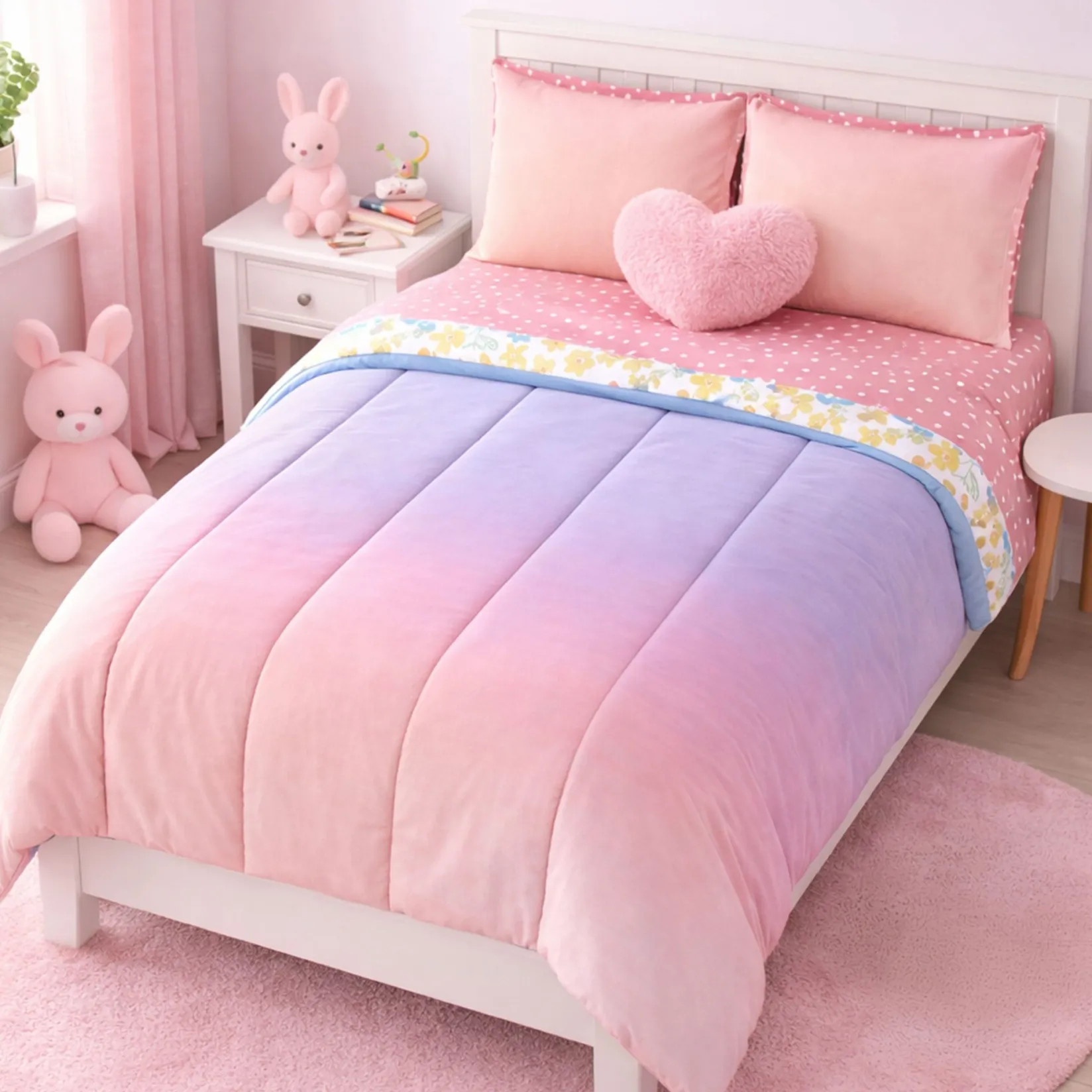 Hot Double Comforter Set - Flowers Kids Comforters & Quilts|Full & Queen Size Bedding