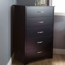 Best 5-Drawer Chest - Fusion Pure Black Storage Furniture