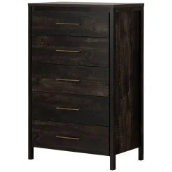 Storage Furniture>South Shore 5-Drawer Chest - Gravity Rubbed Black