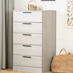 5-Drawer Chest - Step One Essential Winter Oak Storage Furniture