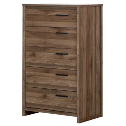 Storage Furniture>South Shore 5-Drawer Chest - Tao Natural Walnut