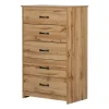 Discount 5-Drawer Chest - Tassio Nordik Oak Storage Furniture
