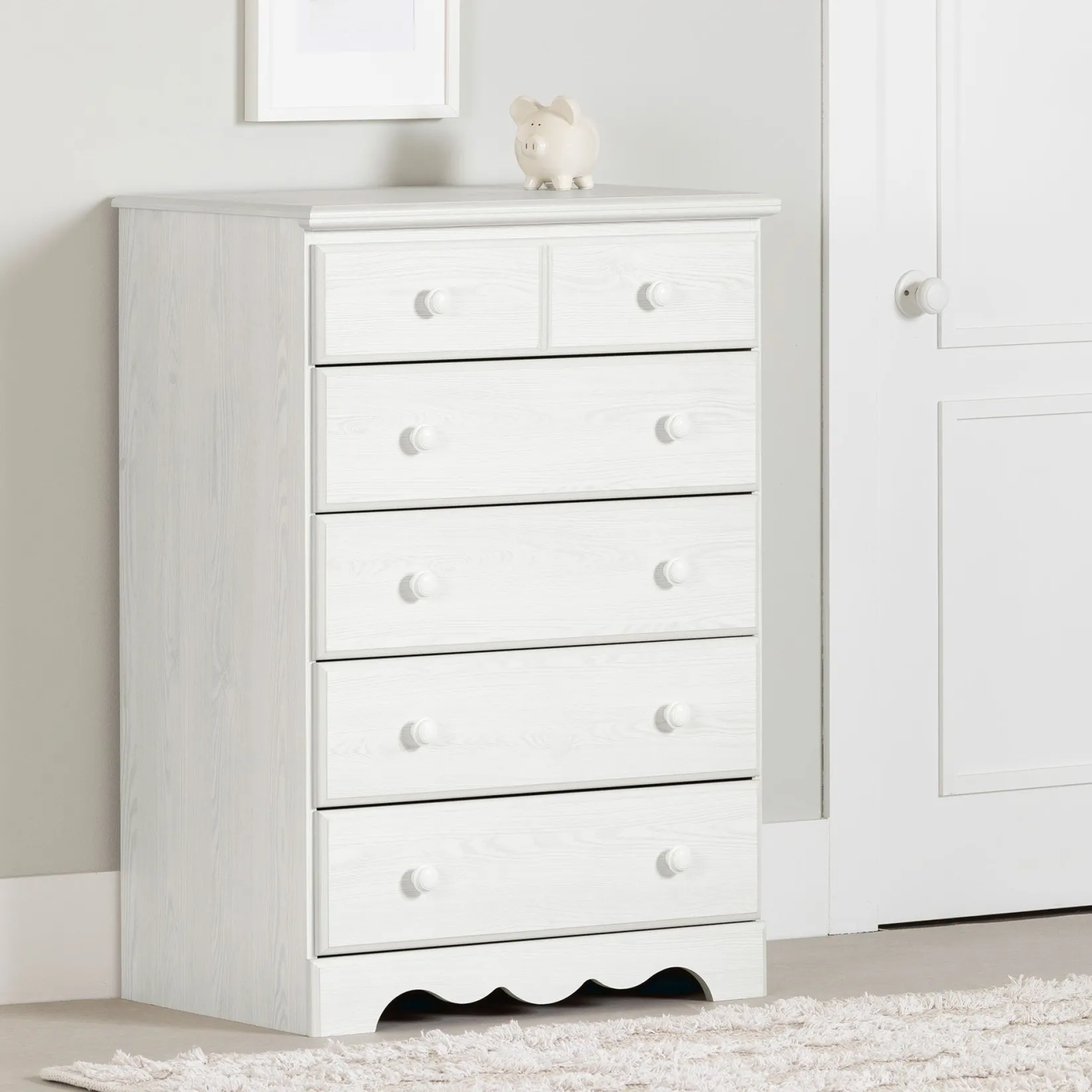 Storage Furniture>South Shore 5-drawer chest Summer Breeze - White Pine