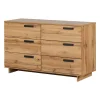 Clearance 6-Drawer Double Dresser - Cavalleri Nordik Oak Storage Furniture