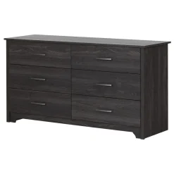 Storage Furniture>South Shore 6-Drawer Double Dresser - Fusion Gray Oak