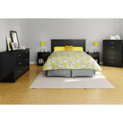 Online 6-Drawer Double Dresser - Fusion Pure Black Storage Furniture