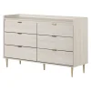 Storage Furniture>South Shore 6-Drawer Double Dresser - Hype Winter Oak