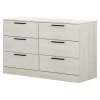 Discount 6-Drawer Double Dresser - Step One Essential Winter Oak Storage Furniture