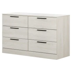 Discount 6-Drawer Double Dresser - Step One Essential Winter Oak Storage Furniture