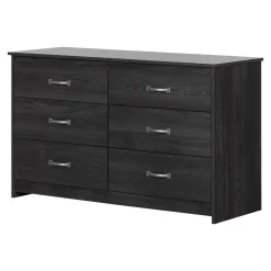 Storage Furniture>South Shore 6-Drawer Double Dresser - Tassio Gray Oak