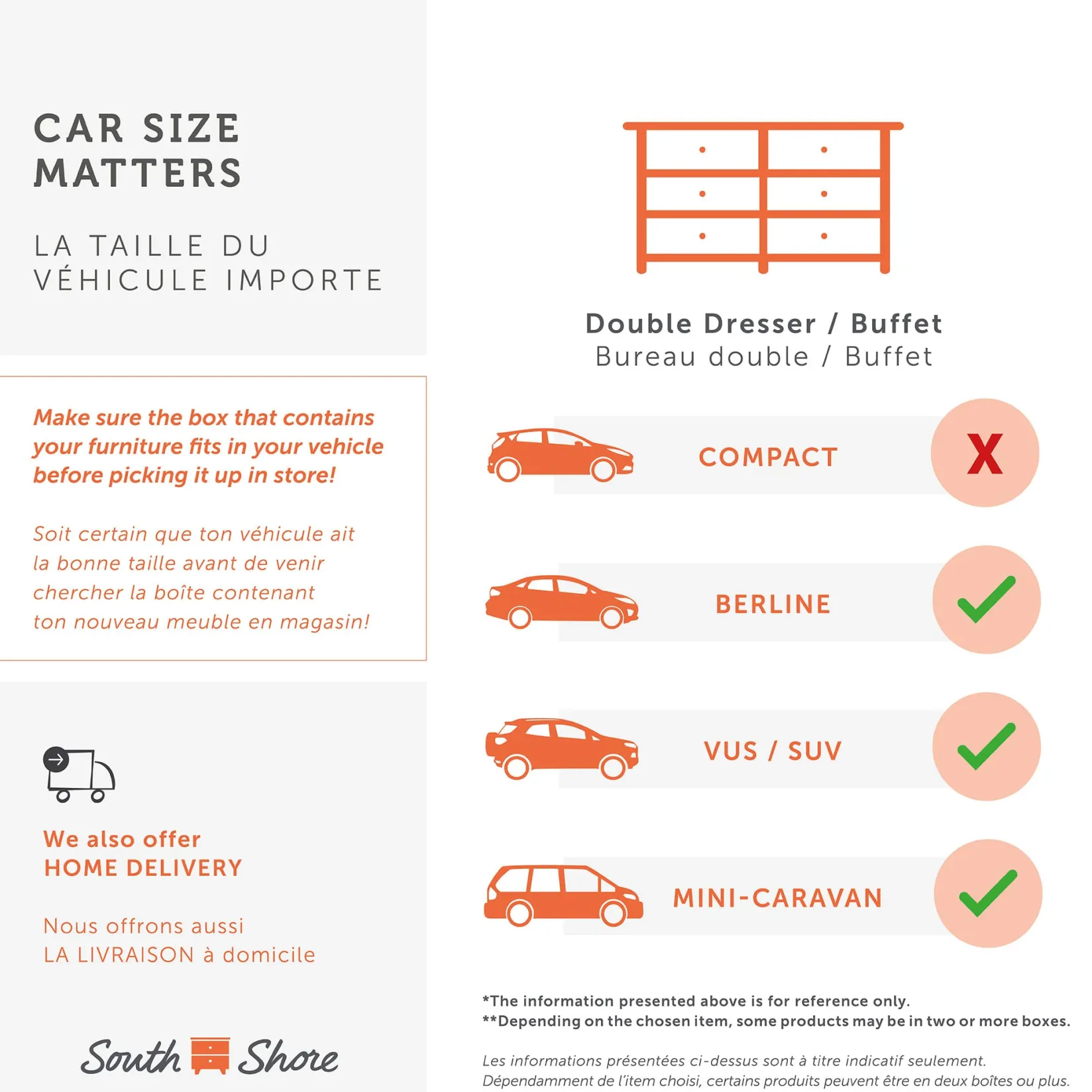 Storage Furniture>South Shore 6-Drawer Double Dresser - Tassio Gray Oak