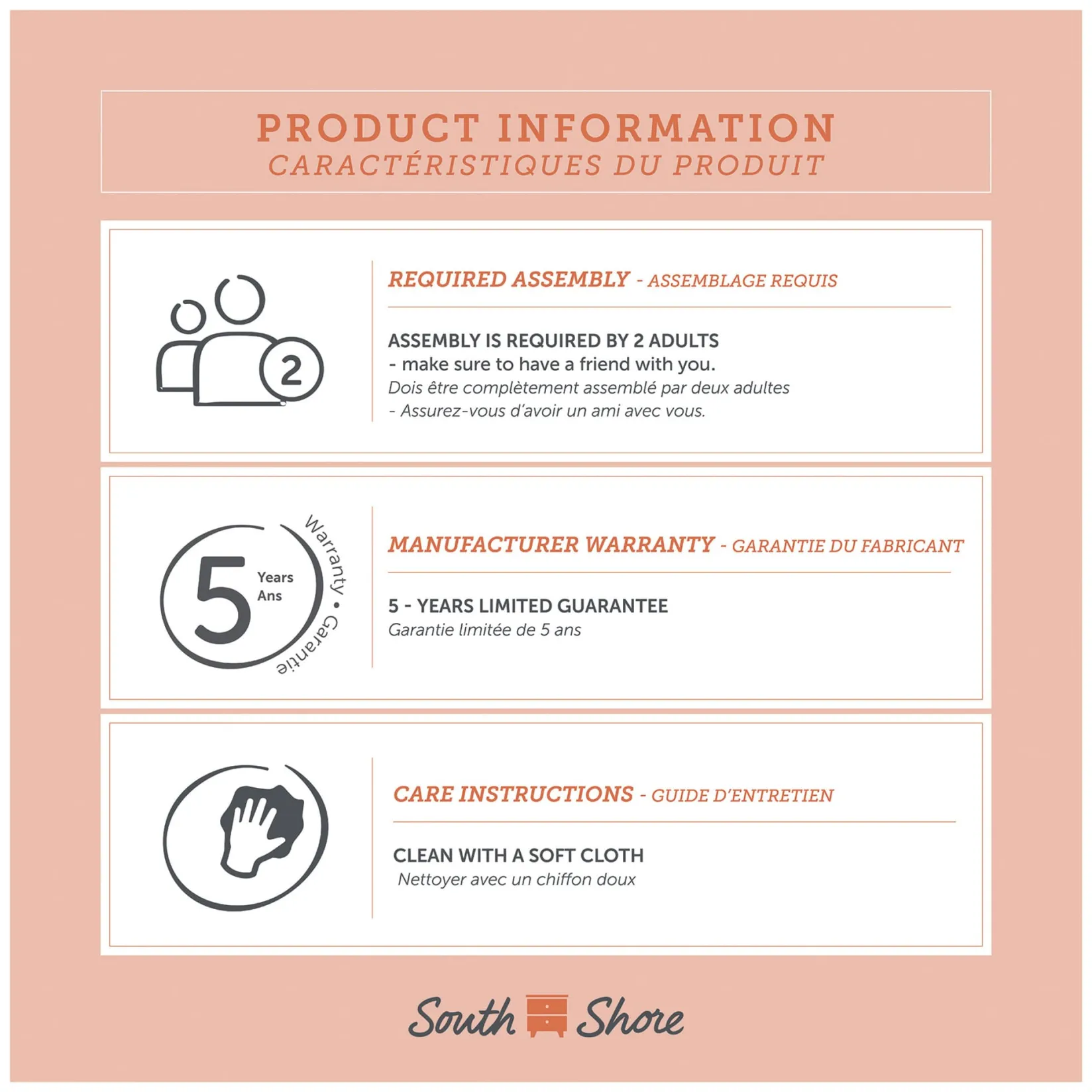 Storage Furniture>South Shore 6-Drawer Double Dresser - Tassio Gray Oak