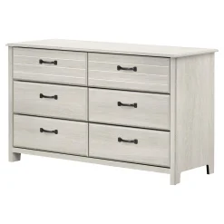 Hot 6-Drawer Double Dresser - Ulysses Winter Oak Storage Furniture
