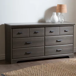 Storage Furniture>South Shore 6-Drawer Double Dresser - Versa Gray Maple