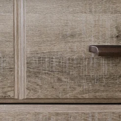 Sale 8-Drawer Double Dresser - Versa Weathered Oak Storage Furniture