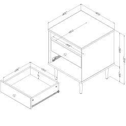 Hot 2-Drawer Nightstand - Dylane Pure White Nightstands