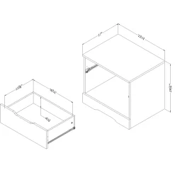 Outlet 1-Drawer Nightstand - Holland Natural Walnut Nightstands