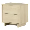 Nightstands>South Shore 2-Drawer Nightstand - Noah Bleached Oak