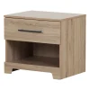 Online 1-Drawer Nightstand - Primo Rustic Oak Nightstands