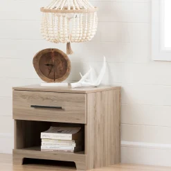 Online 1-Drawer Nightstand - Primo Rustic Oak Nightstands
