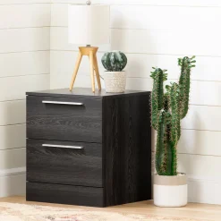 Hot 2-Drawer Nightstand - Step One Essential Gray Oak Nightstands