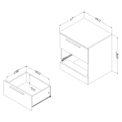 Hot 2-Drawer Nightstand - Step One Essential Gray Oak Nightstands