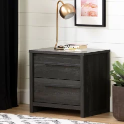 2-Drawer Nightstand - Tao Gray Oak Nightstands