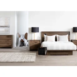 Hot 2-Drawer Nightstand - Tao Natural Walnut Nightstands