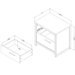 Hot 2-Drawer Nightstand - Tao Natural Walnut Nightstands
