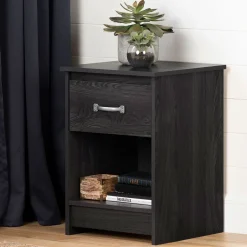Clearance 1-Drawer Nightstand - Tassio Gray Oak Nightstands