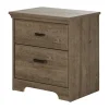 Clearance 2-Drawer Nightstand - Versa Weathered Oak Nightstands
