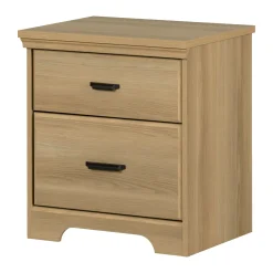 Nightstands>South Shore 2-Drawer Nightstand - Versa Natural Ash