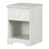 Nightstands>South Shore 1-Drawer Nightstand Summer Breeze - White Pine